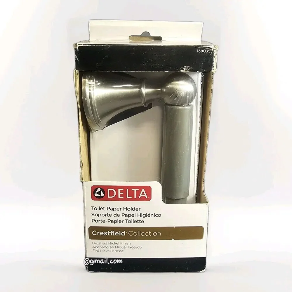 Delta 138035 Crestfield Toilet Paper Holder Spotshield Brushed Nickel Wall Mount